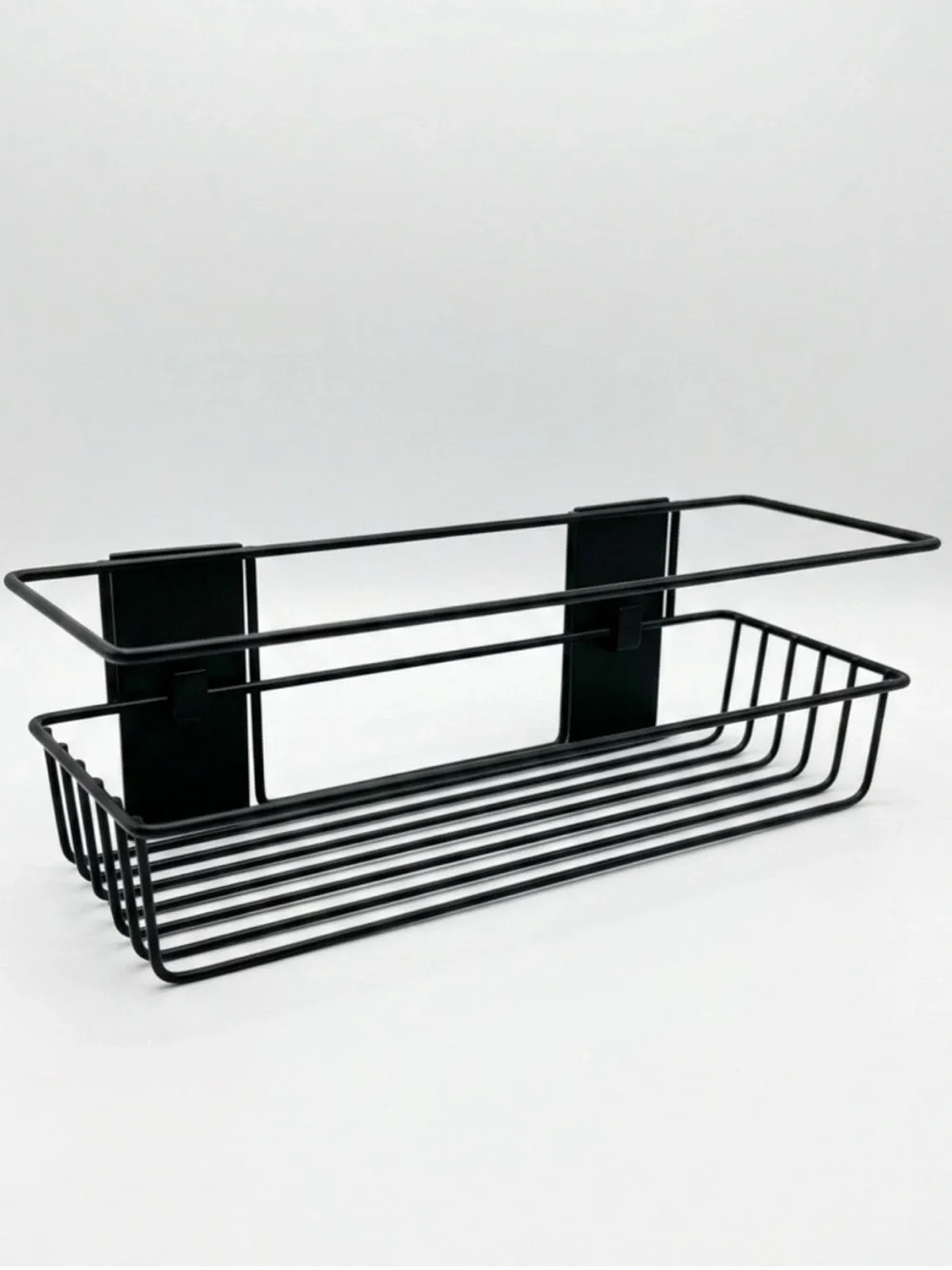 Like New Command Matte Black Bath Caddy Shower Shelf Rust Resistant Organization